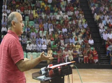 Photo Gallery: Education Minister unveils the vision & plan of the Department of Education, GNCT for the upcoming academic session, 08th April 2016,	