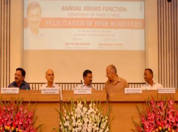 Chief Minister felicitates high achievers of Trade and Taxes Department., 16th June 2016