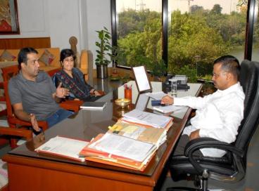 Photo Gallery: Magsaysay Awardee Mr. Anshu Gupta calls on CM Mr. Arvind Kejriwal, 23rd September 2015	