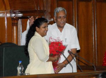  Newly elected Deputy Speaker, Delhi Legislative Assembly Ms Rakhi Bidlan assumes the Charge, 10th June 2016	