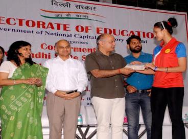 Hon’ble Deputy Chief Minister, Delhi distributes Rajiv Gandhi State Sports Awards, 04th May 2016,