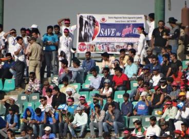  Human chain for 'Save the Girl Child' during ODI match, 21th October 2016