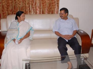 West Bengal Chief Minister Mamata Banerjee called on her Delhi Counterpart at the latter's residence in Delhi., 27th July 2016	